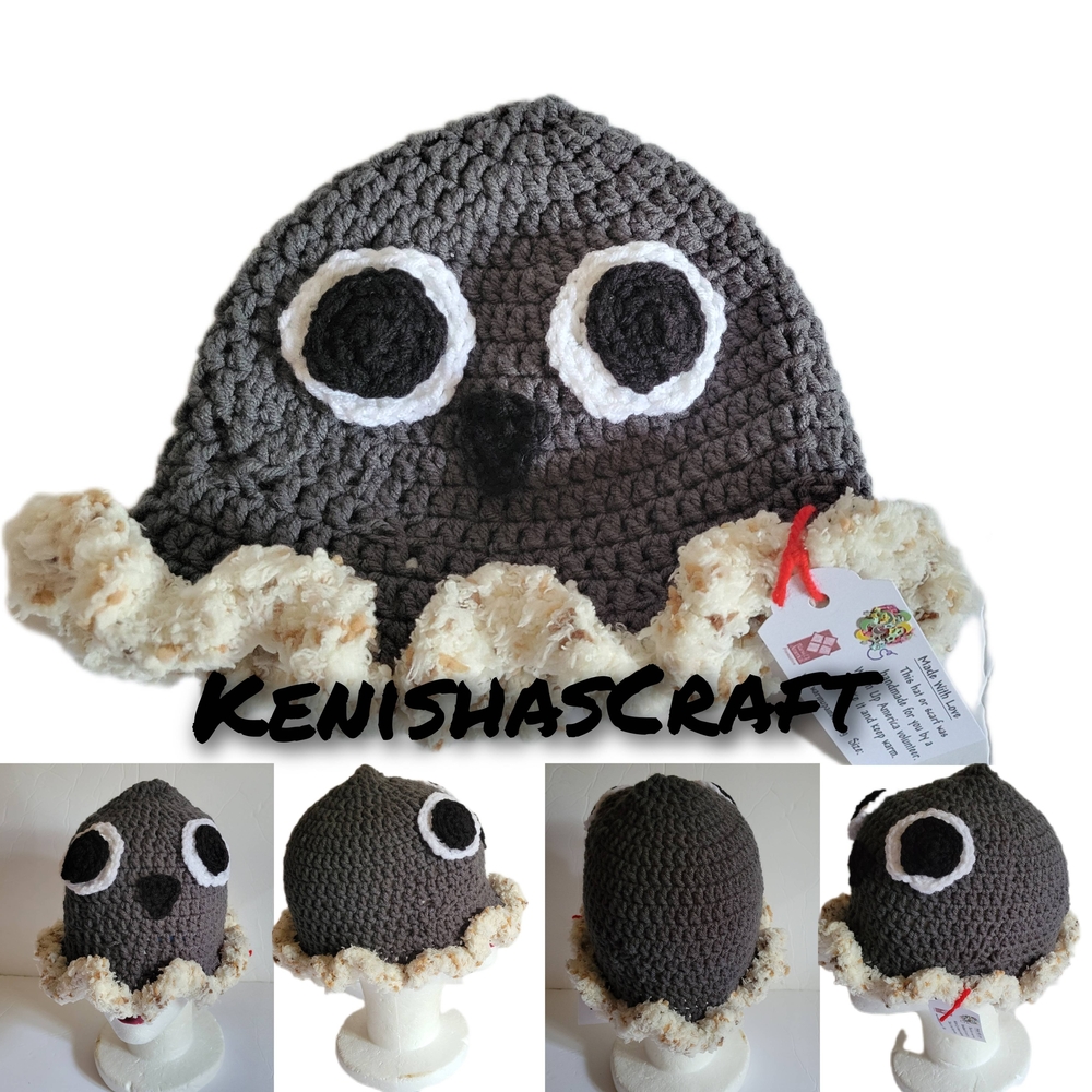 Handmade Crow Crochet Hat Love and Deepspace
